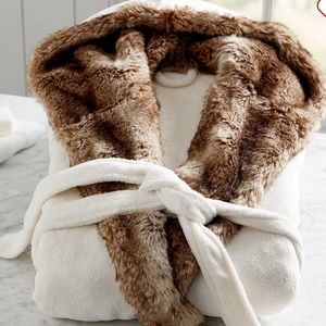 Pottery Barn Faux Fur Robe
